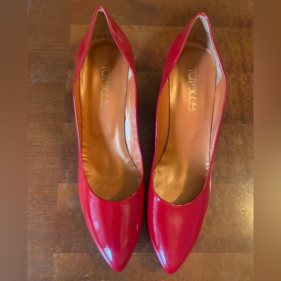 NewMade in Spain Totecce Red Patent Leather Pumps Red Sole Size 45 (12.5) - Picture 3 of 8